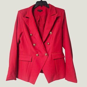 Michel Chordesign Red Double-Breasted Blazer Jacket L